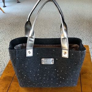 Kate Spade Quinn charcoal felted tote